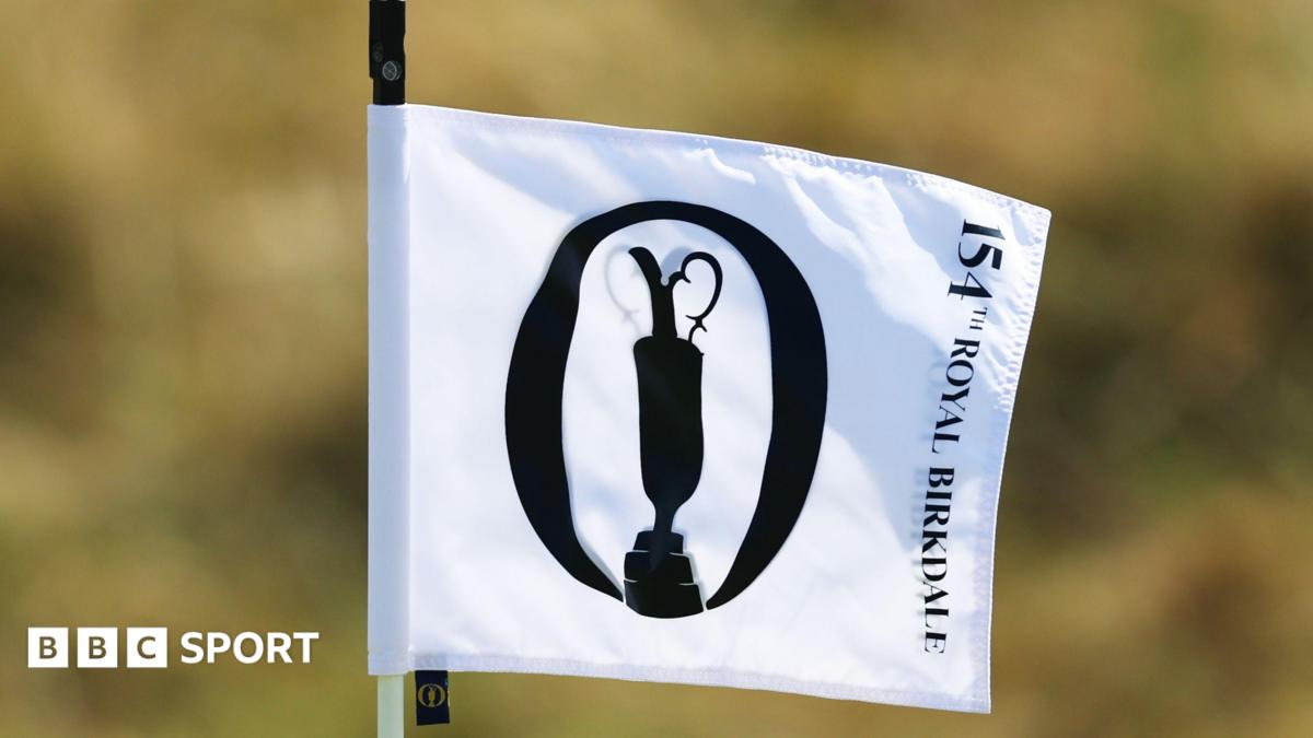 A picture of a flag at Royal Birkdale for the 154th Open Championship