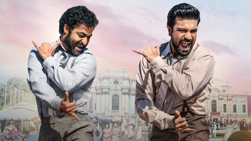 NTR Jr and Ram Charan in the song Naatu Naatu from RRR NTR Jr and Ram Charan in the song Naatu Naatu from RRR