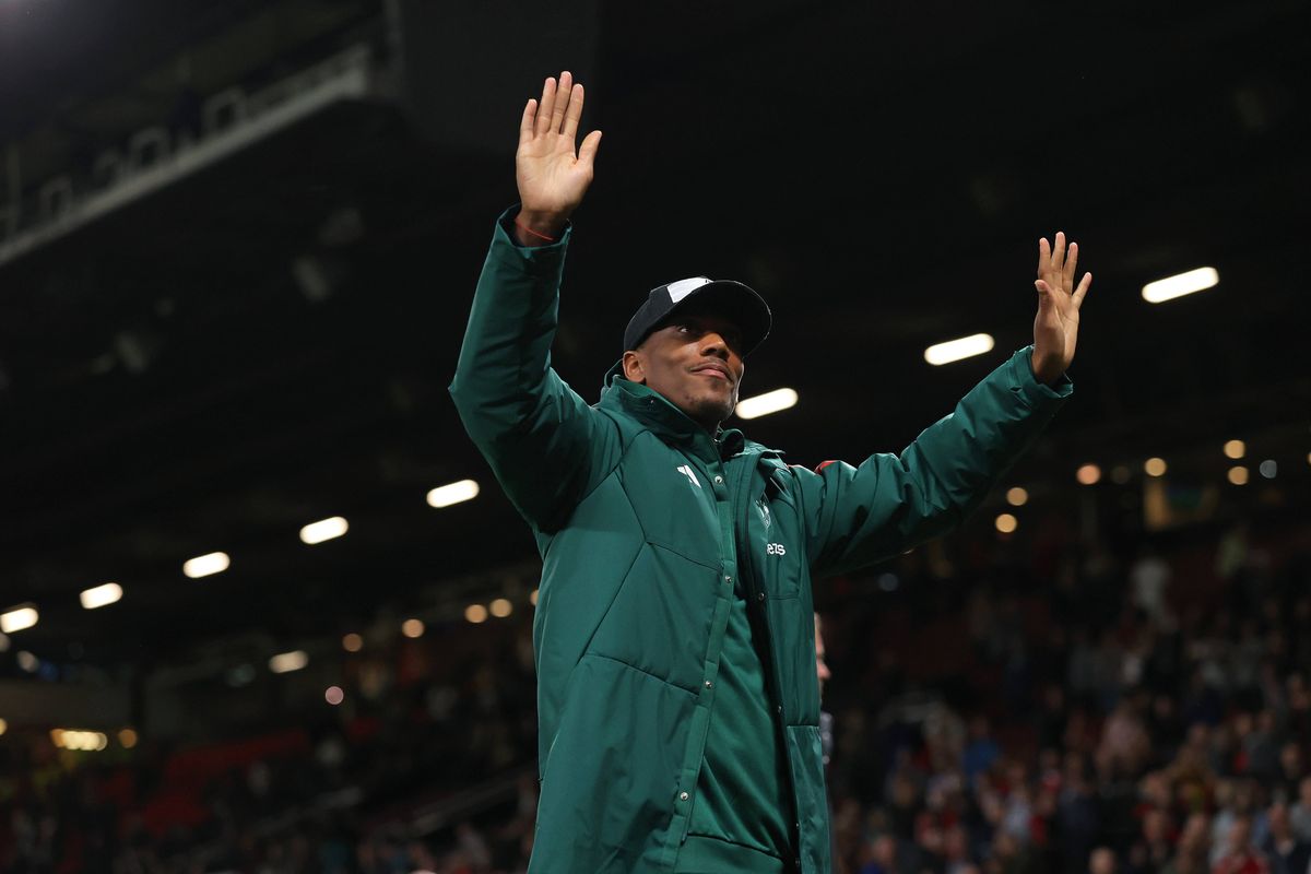 Anthony Martial of Manchester United waves to supporters after the Premier League match between Manchester United and Newcastle United at Old Trafford