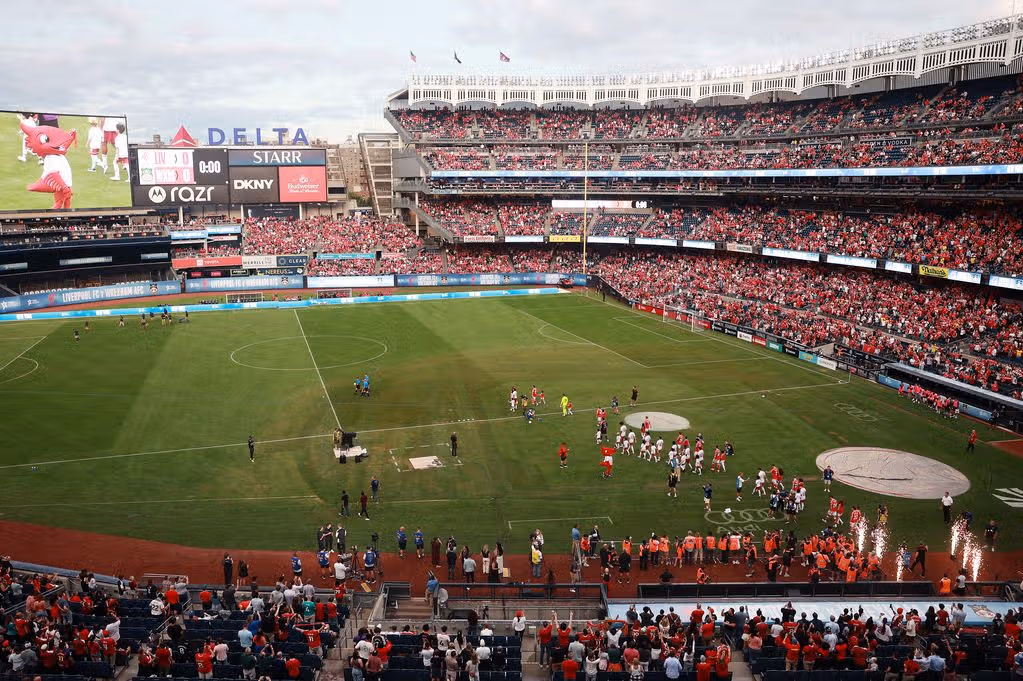 The Yankee Stadium pitch was underwhelming for Liverpool-Wrexham