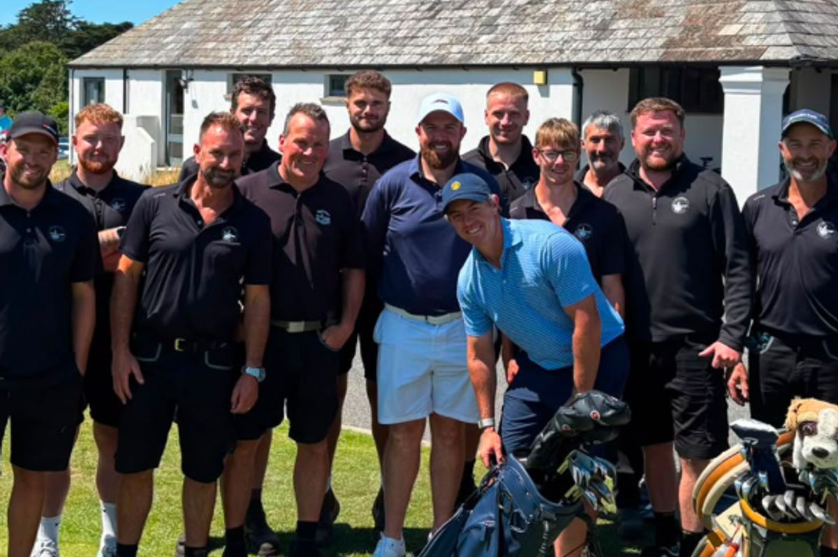 Shane Lowry and Rory McIlroy at St Enodoc Golf Club
