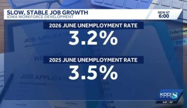 No change in Iowa's unemployment rate last month