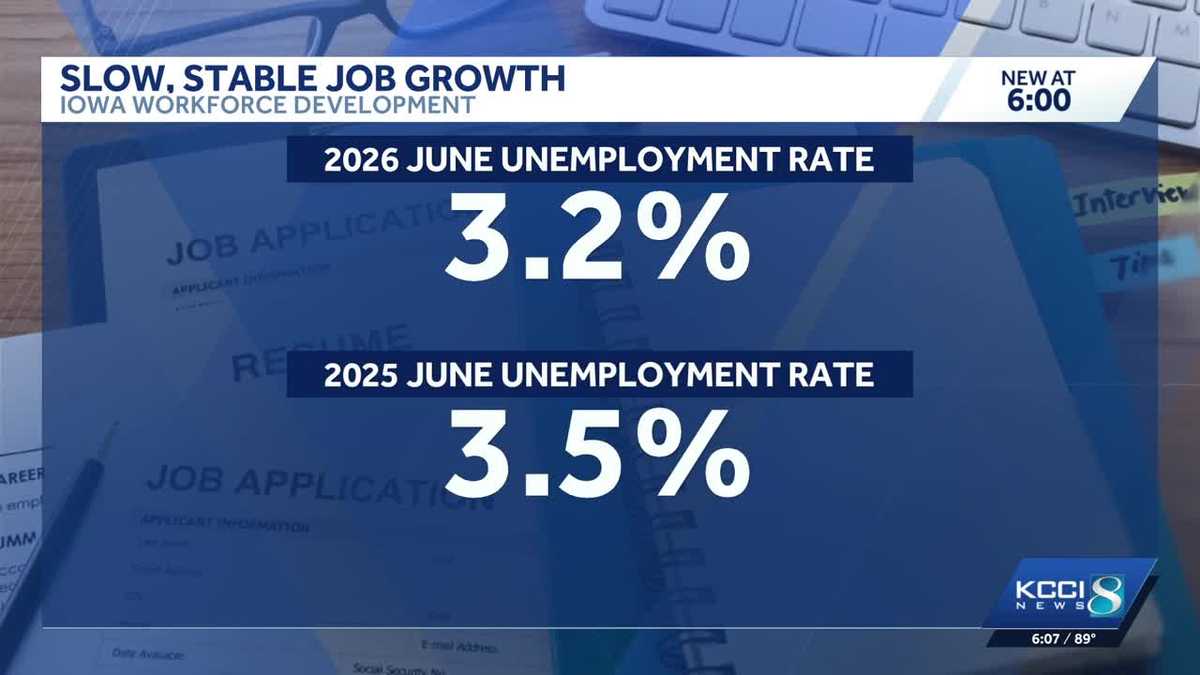 No change in Iowa's unemployment rate last month