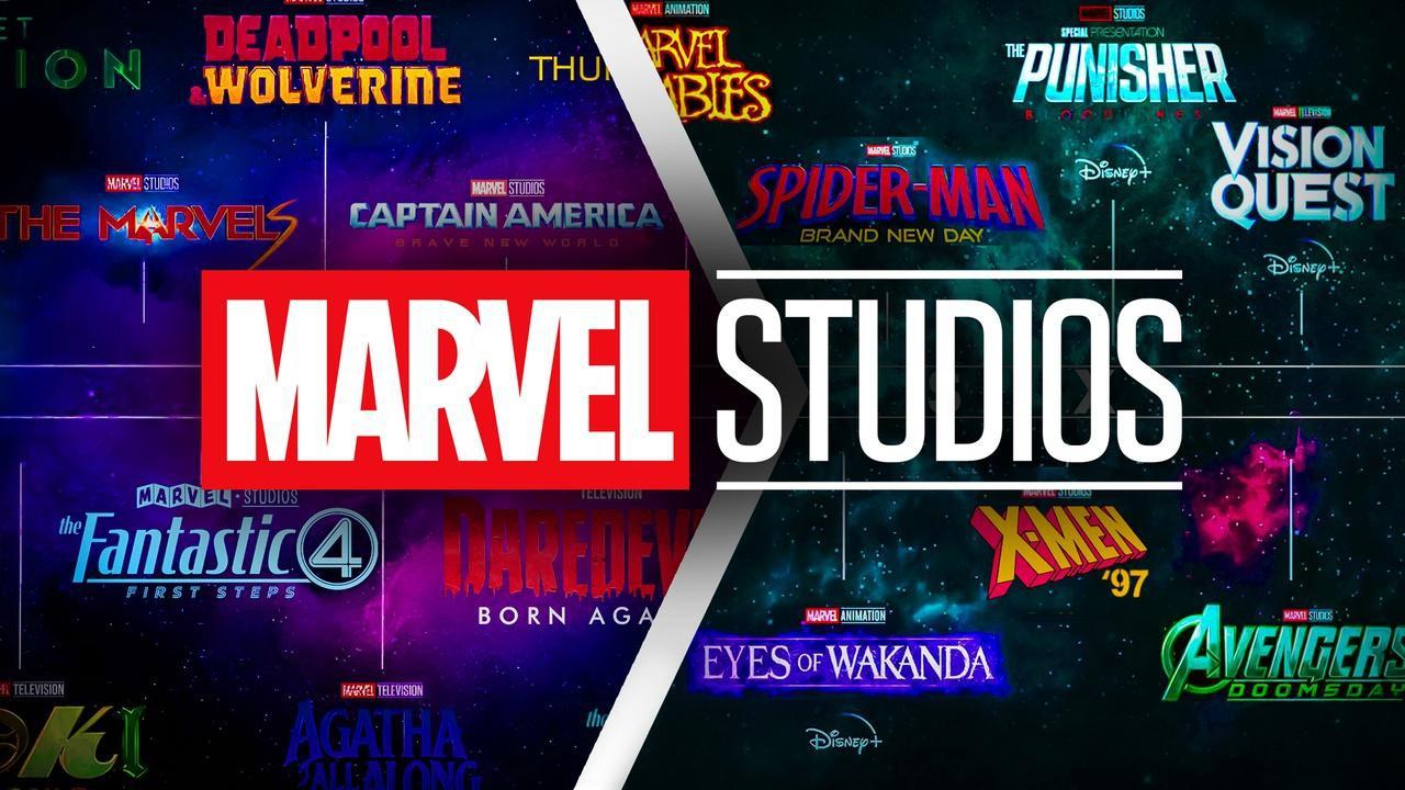 Marvel Studios logo and MCU movies and shows on timeline