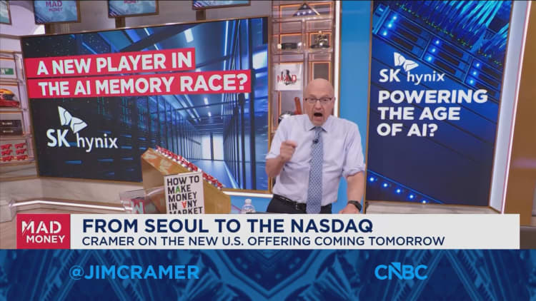 Jim Cramer talks what to expect from SK Hynix's U.S. market debut