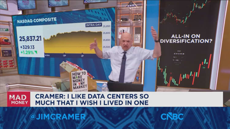 I like data centers so much that I wish I lived in one, says Jim Cramer