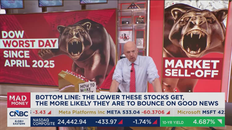 The lower Meta and Microsoft get the more likely they will bounce on good news, says Jim Cramer