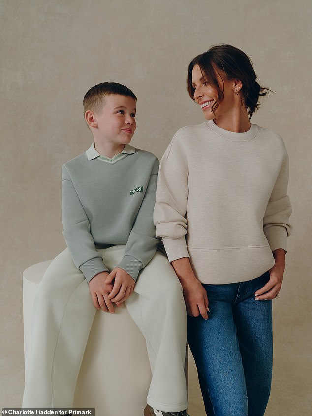 The WAG's son Cass made his modelling debut at the age of eight as he joined his glamorous mother in her new Primark campaign