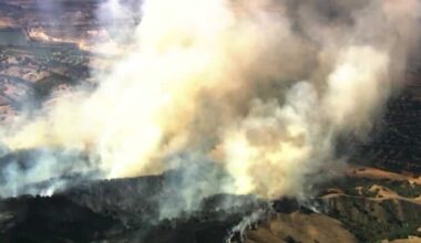 Evacuation map for 'Little Fire' near Pleasanton in Alameda County