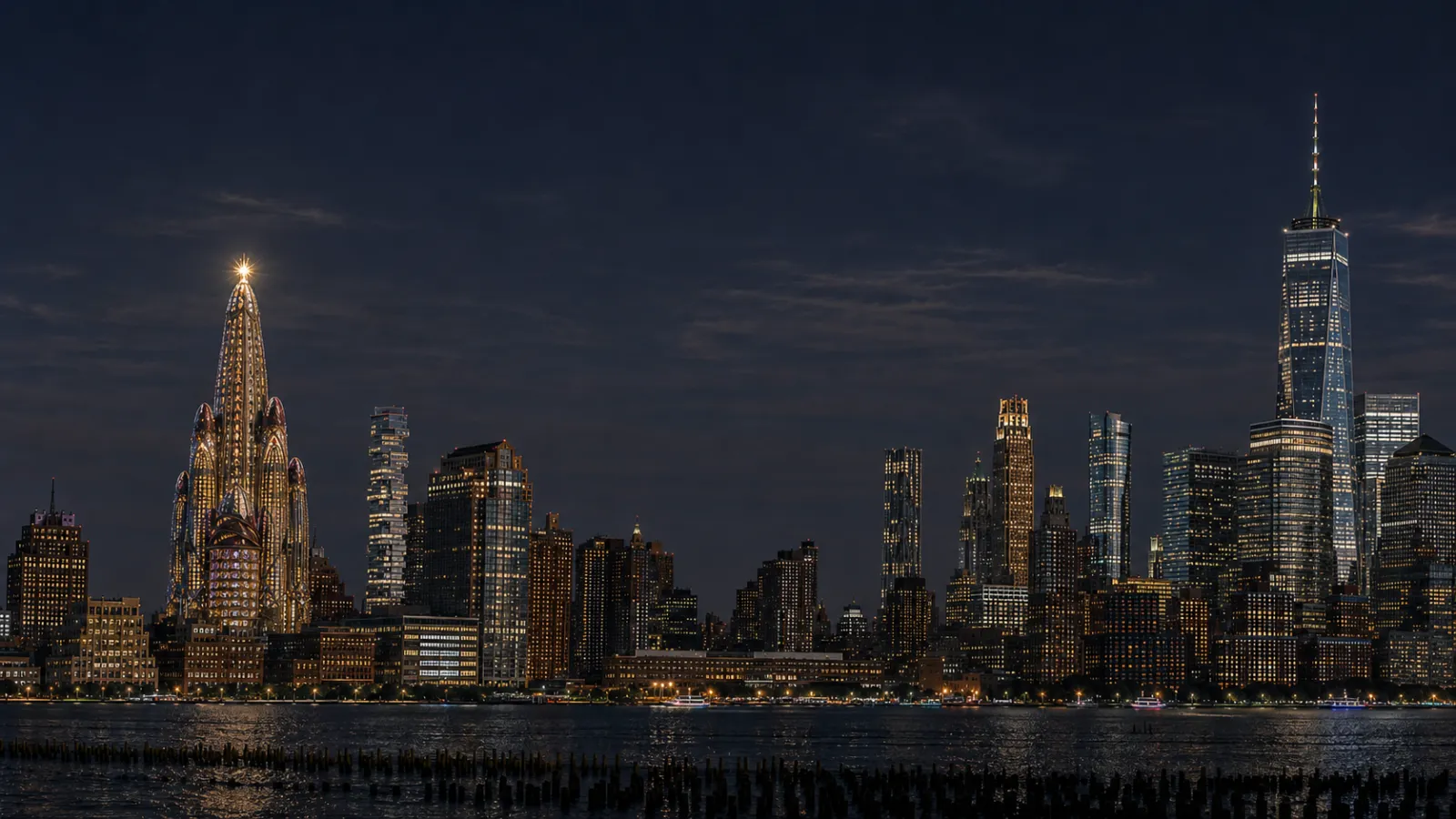 A rendering of a night time view of Hotel Attraction.