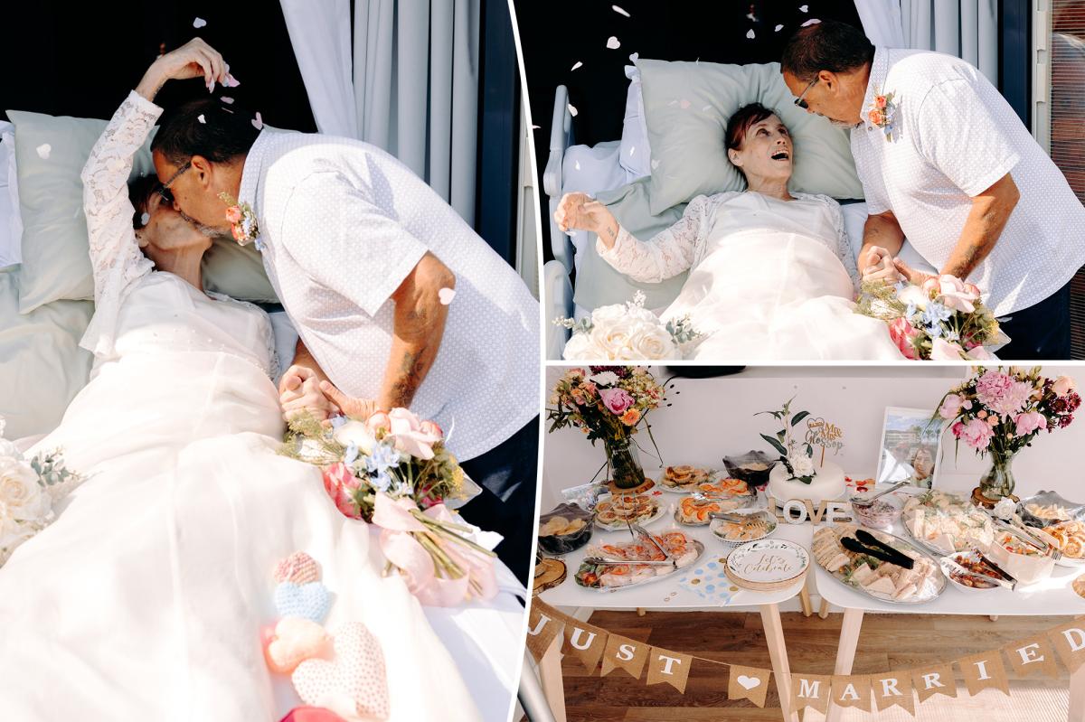 Partners of 33 years say 'I do' in hospice after bride's terminal cancer diagnosis