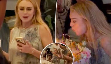 Lindsay Lohan celebrates her 40th birthday in the Hamptons
