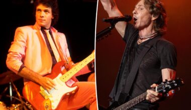 Rick Springfield shows off ripped body at 76 in shirtless performance