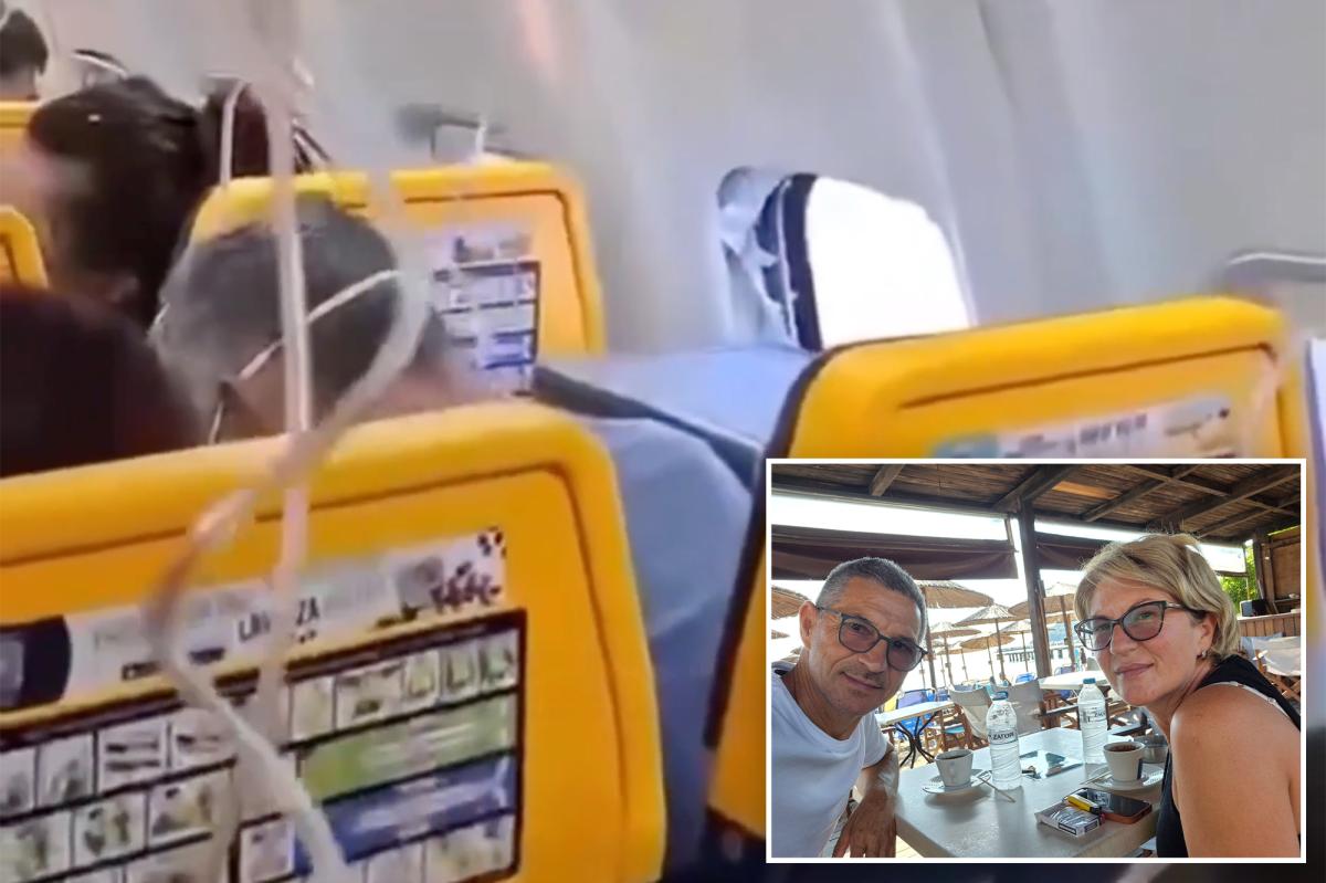Wife who held onto husband's legs to stop him being sucked out of Ryanair plane window thought 'If we die, we die together'
