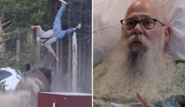 Grandpa tossed 8 feet into air by Yellowstone bison speaks of ordeal from his hospital bed