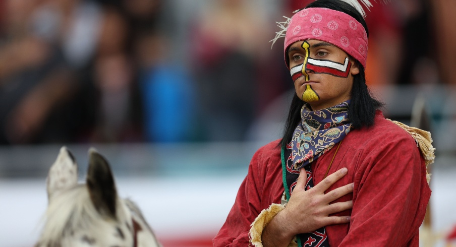 Florida State's mascot at a football game
