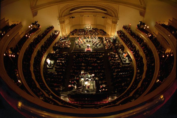 Pierre Boulez's 'Répons' at Carnegie Hall in 2003.