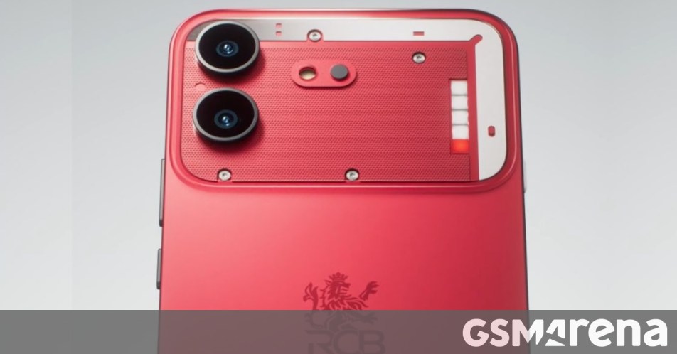 Nothing Phone (4b) RCB edition design officially revealed