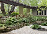 A view of the Zen garden.