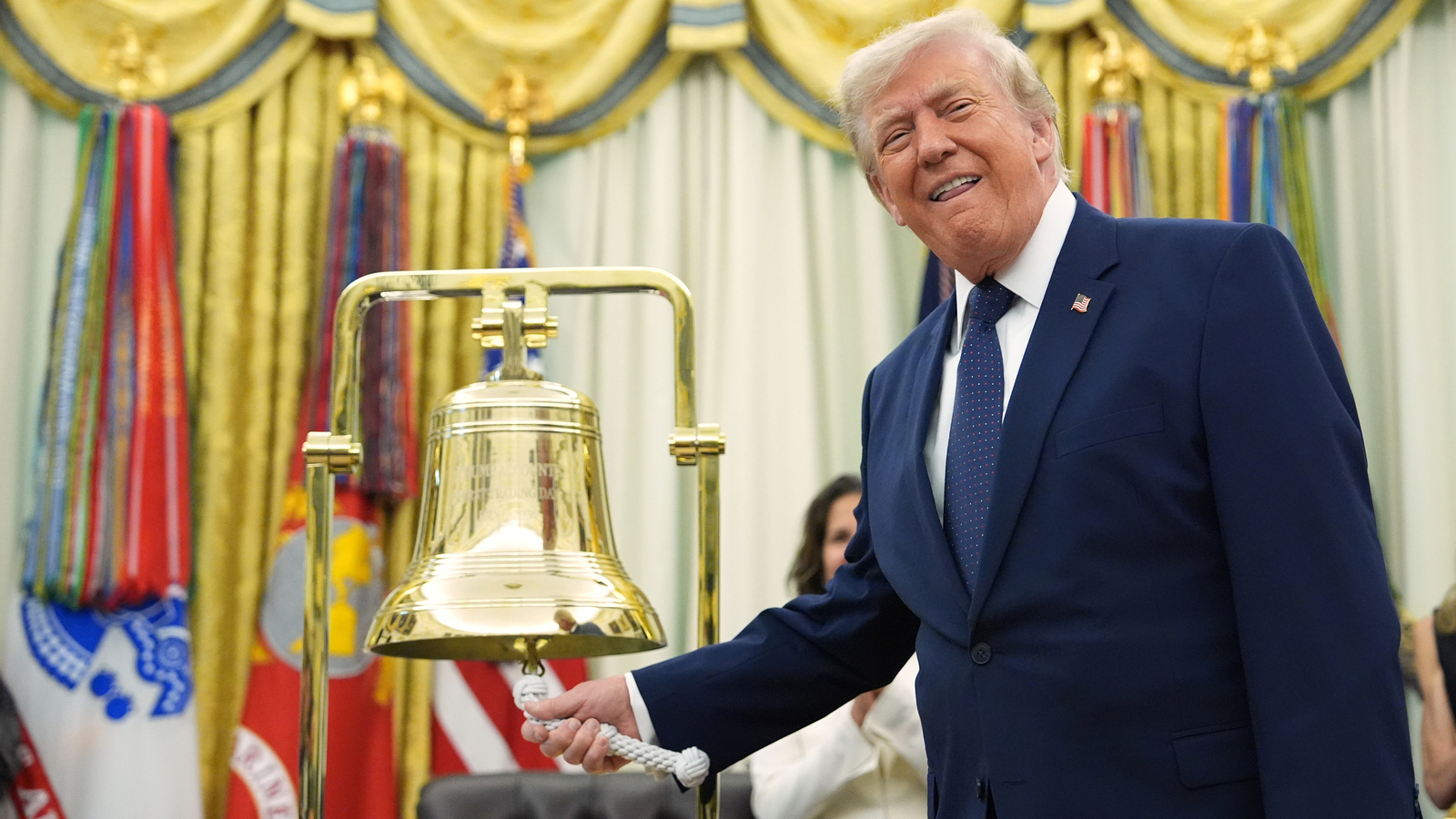 Trump rings Wall Street's opening bells as he ties his presidency to stock market gains