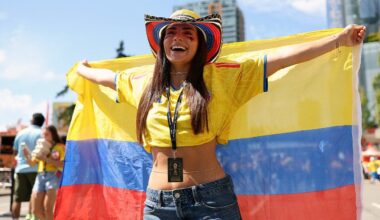 Colombia soccer fans invade Vancouver ahead of World Cup Round of 16 clash with Switzerland
