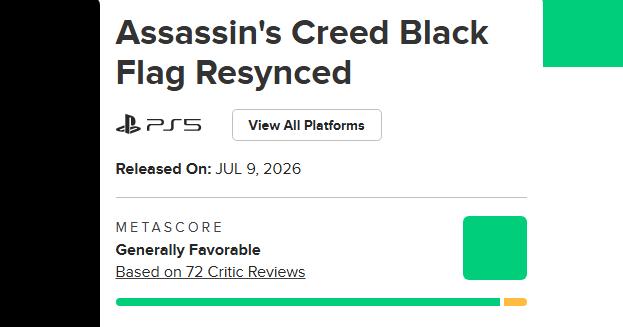 The ‘Assassin’s Creed Black Flag Resynced’ Metacritic Review Score Is In