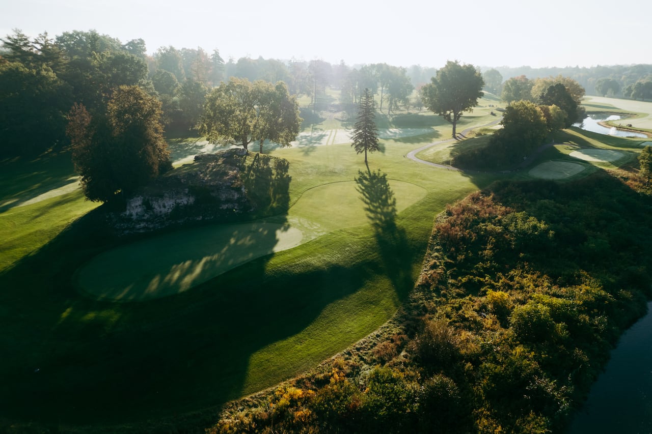 Golf course photo from above