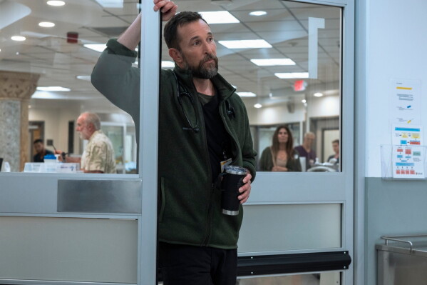 This image released by HBO shows Noah Wyle in a scene from "The Pitt." (HBO via AP)