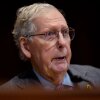 Sen. Mitch McConnell speaks during a Senate Appropriations Subcommittee hearing in December. The Kentucky Republican was hospitalized in June, and his staff has shared scant details about why.
