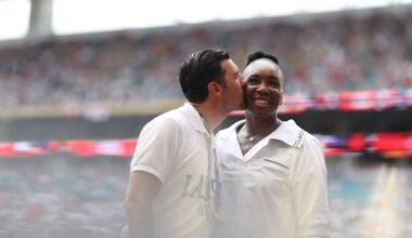 Venus Williams shares sweet moments with new husband Andrea Preti at England-Norway World Cup match