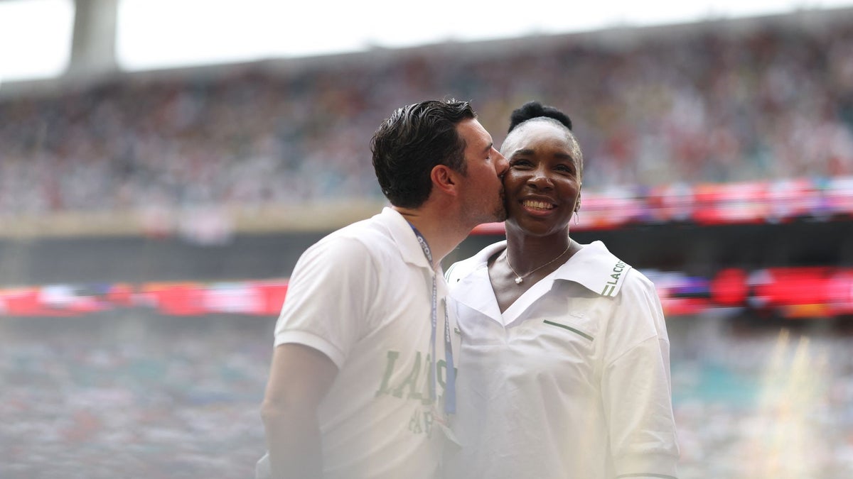 Venus Williams shares sweet moments with new husband Andrea Preti at England-Norway World Cup match