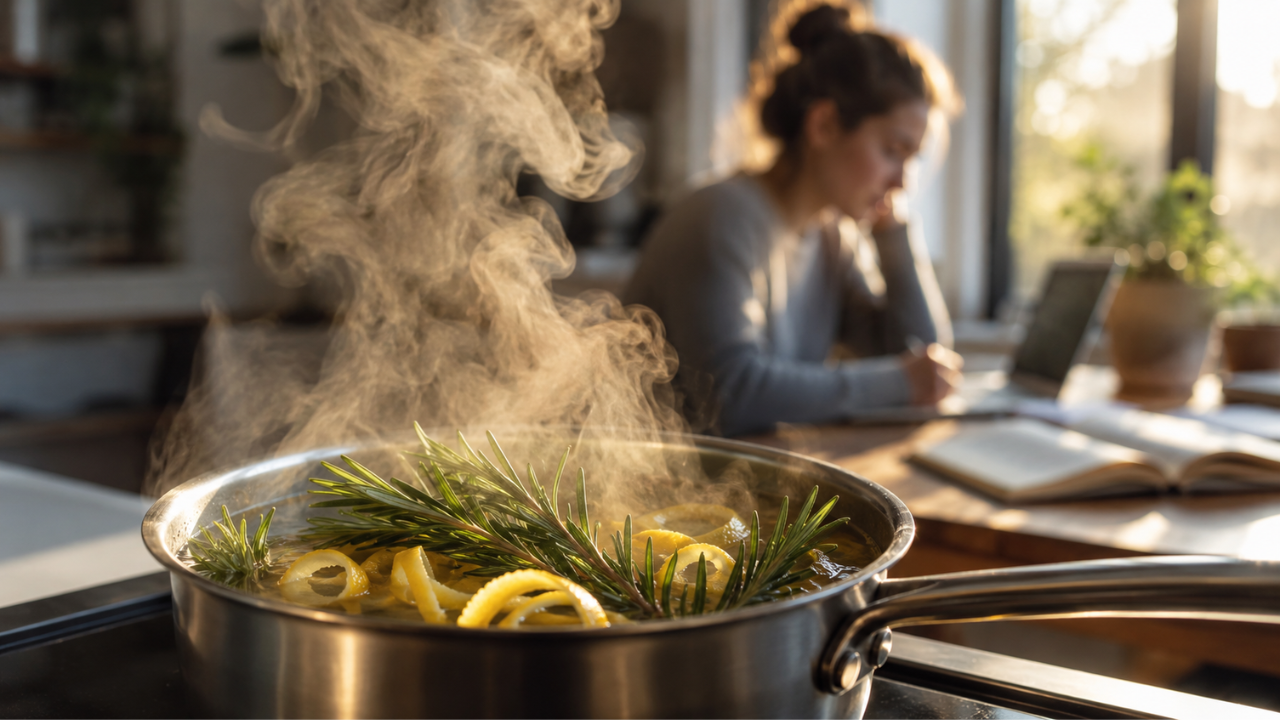 Boiling rosemary with lemon peel has become a popular way to scent a home