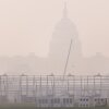 Smoke from massive wildfires in Canada and Minnesota engulf the Washington, D.C. skyline, on Friday.
