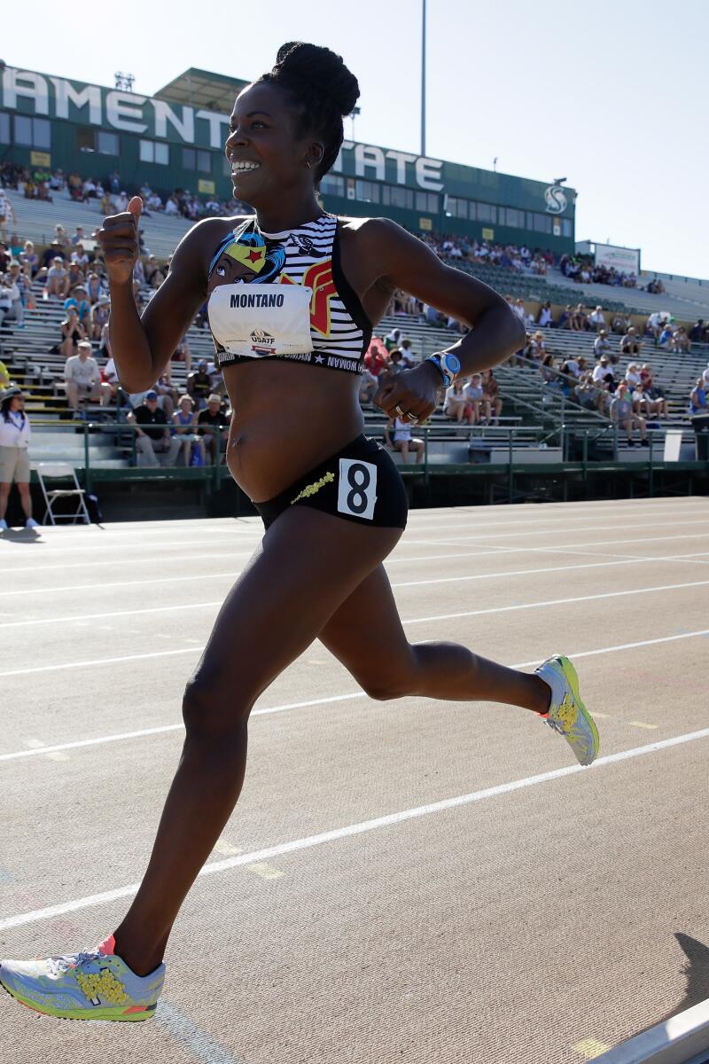 Alysia Montano runs in the Women"s 800 Meter opening round during Day 1 of the 2017 USA Track & Field Championships