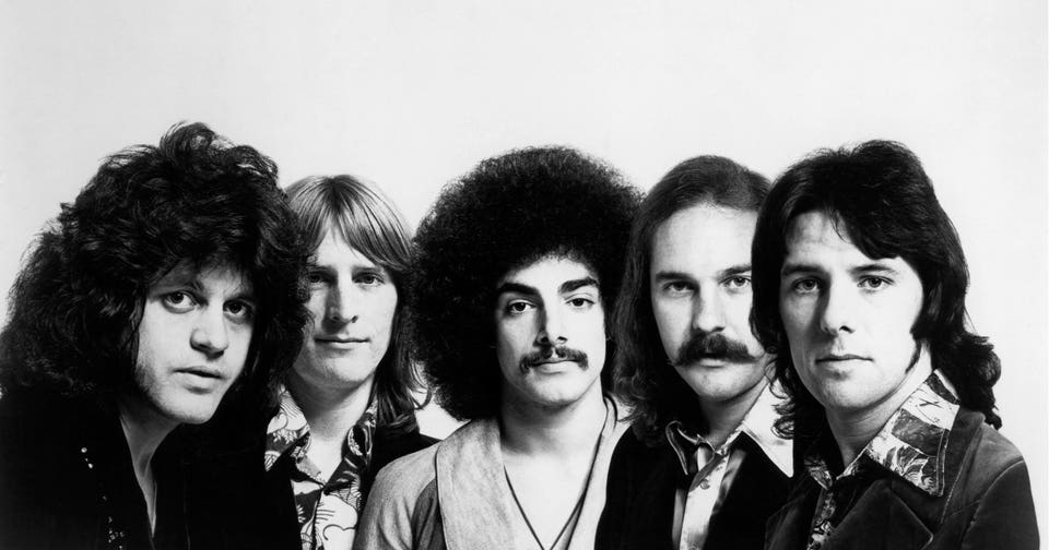 Photo of George TICKNER and Neal SCHON and Ross VALORY and Gregg ROLIE and JOURNEY and Aynsley DUNBAR