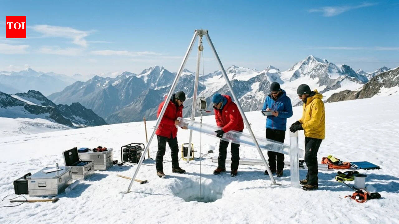 Scientists drill 33 feet into a vanishing Alpine glacier to recover a 2,000-year climate record revealing ancient silver mining, massive forest fires, and far-off volcanic eruptions