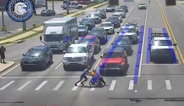 ‘Spider-Man’ superhero, 20, saves the day helping man in wheelchair pass six lanes of traffic