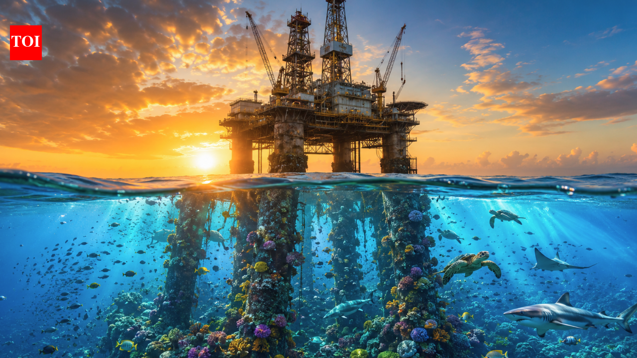 These oil rigs once drilled for crude and symbolised pollution. Now, nature has turned them into thriving underwater sanctuaries for fish |