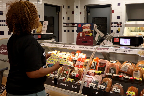 Apral Jack orders deli meat at Stop&Shop in Lexington, Mass., Monday, July 6, 2026. (Maggie Scales/The Lexington Observer via AP)