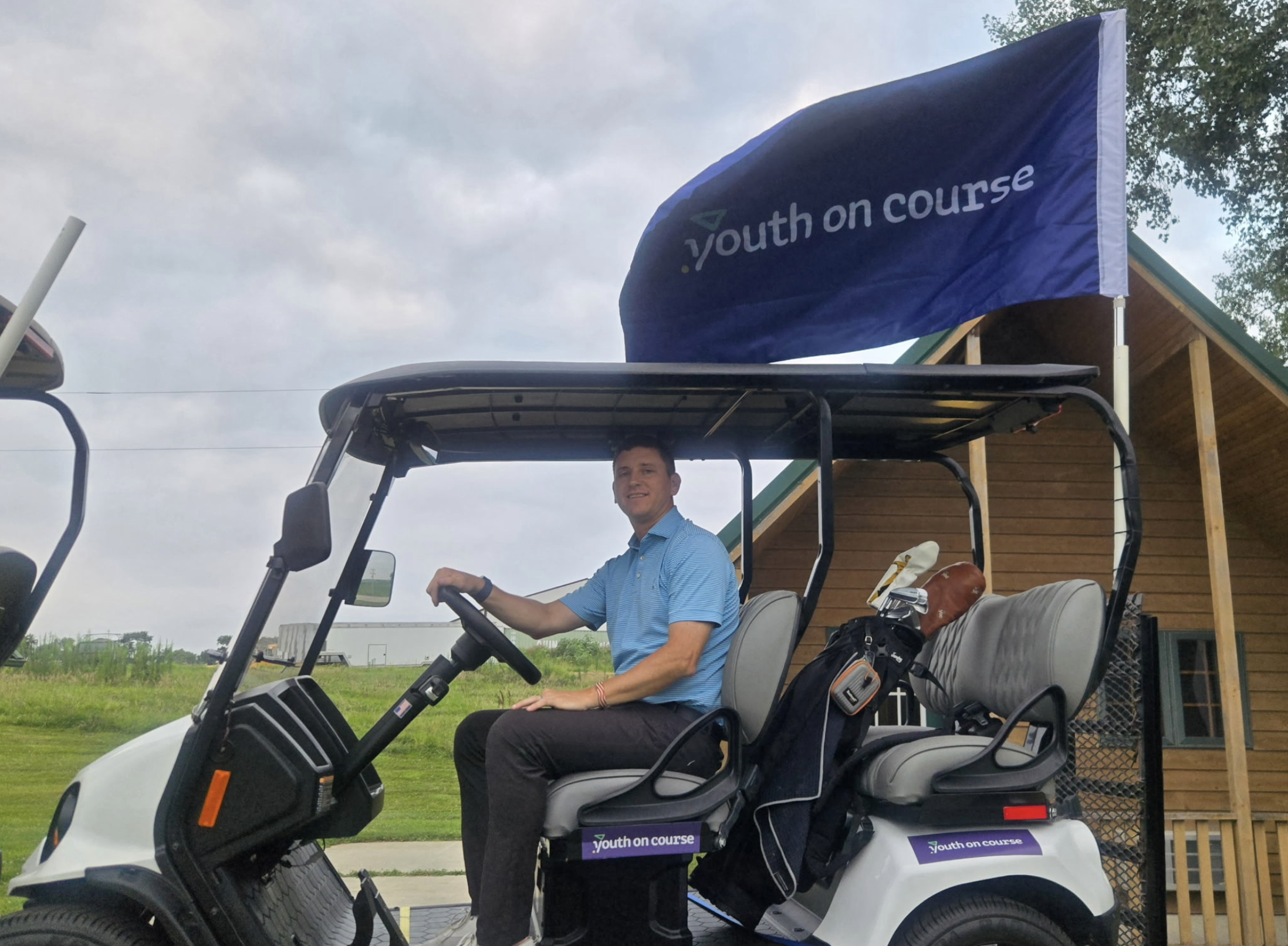 Brandon Ebert, Salina resident embarks on a 400 plus mile journey to raise funds for the youth to reap the benefits the game of golf has to provide - Youth on Course photo