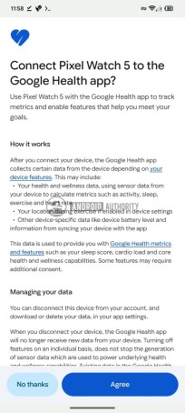 Google Pixel Watch 5 appears in Google Health app