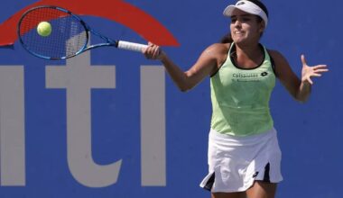 Camila Osorio in action ahead of the WTA Jiangxi Open.