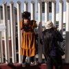 Asylum-seekers wait for news on the CBP One appointments at El Chaparral crossing port in Tijuana, Baja California state, Mexico, on January 21, 2025.