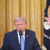 President Trump addresses the nation from the East Room of the White House.