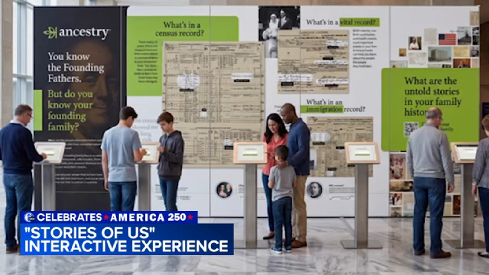 New exhibit at Constitution Center, called "Stories of US", lets visitors explore family ties to U.S. history