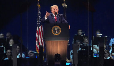 Trump makes speech hours after storms delay July Fourth show