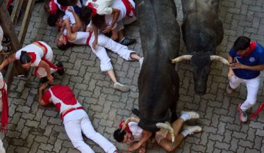 One runner gored in the face at Spain's San Fermin bull run festival