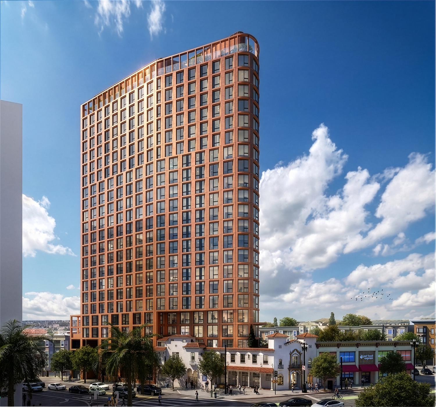 1965 Market Street aerial view, rendering by RG Architecture