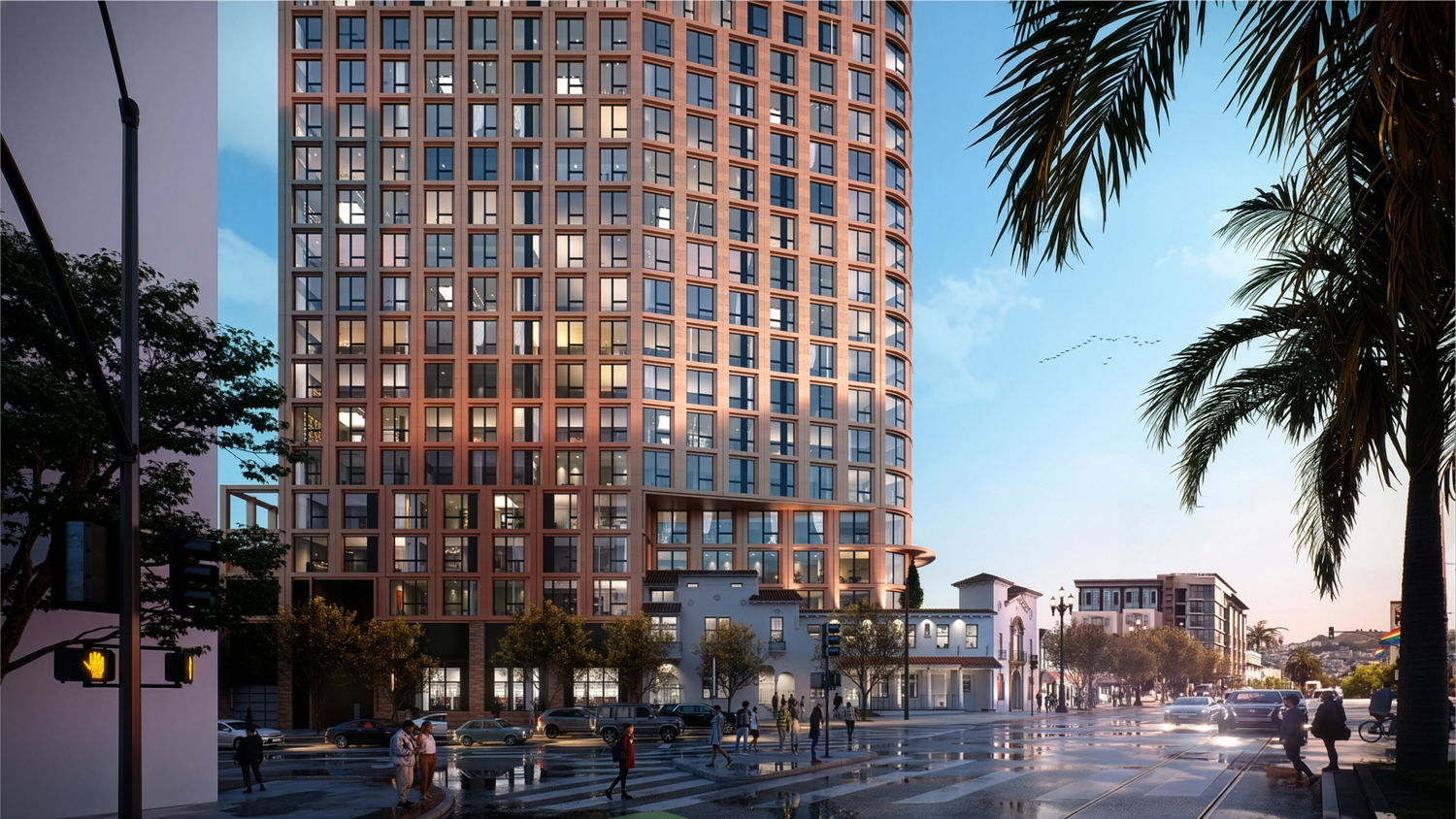 1965 Market Street pedestrian view, rendering by RG Architecture