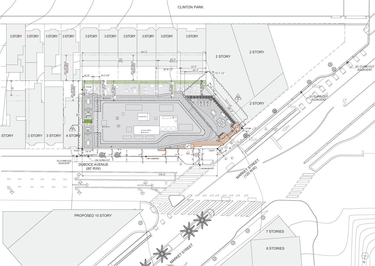 1965 Market Street site plan, illustration by RG Architecture